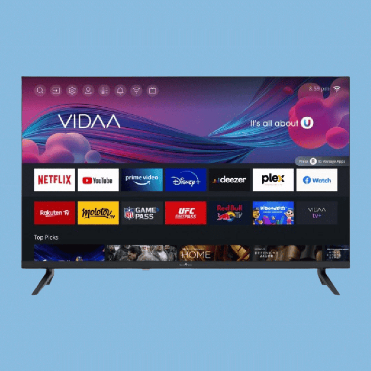 Smart Plus 32" VIDAA Smart TV - Bluetooth & Dolby Audio Support, 32SMTKF11