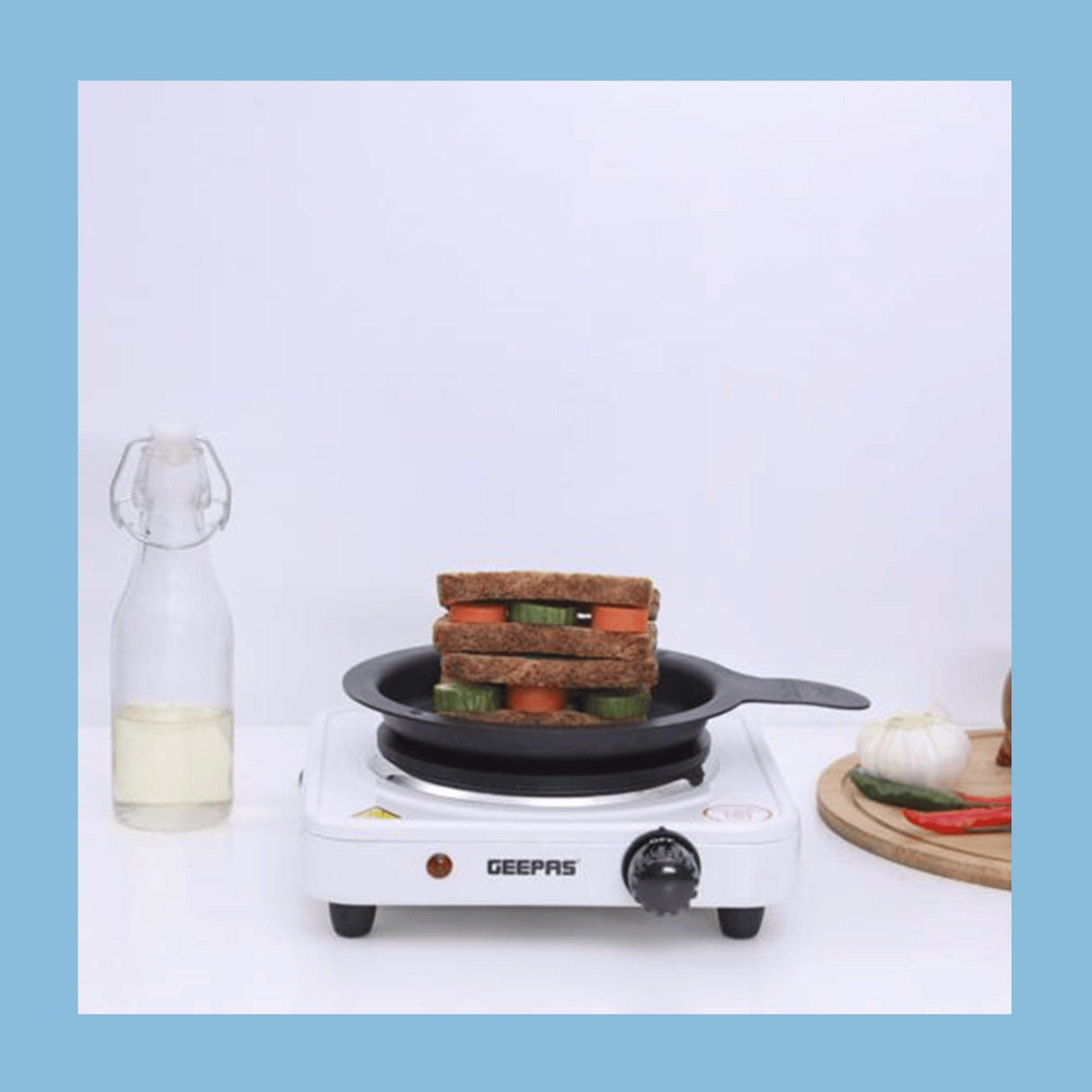 Geepas GHP32013 1000W Electric Single Hot Plate for Flexible & Precise Table Top Cooking - KWT Tech Mart