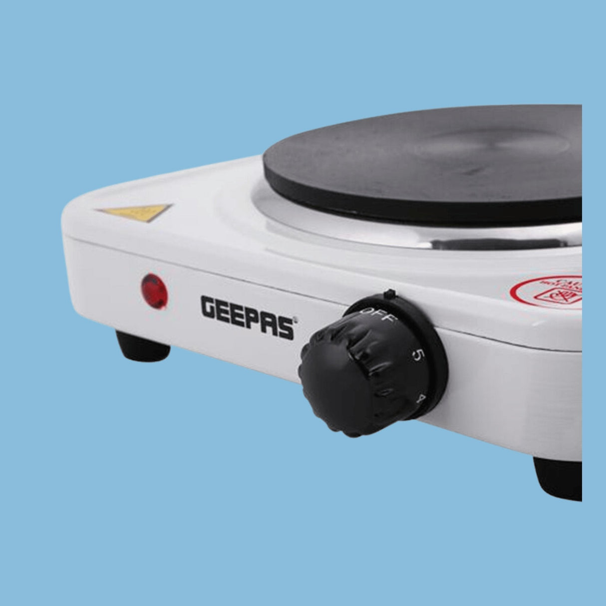 Geepas GHP32013 1000W Electric Single Hot Plate for Flexible & Precise Table Top Cooking - KWT Tech Mart