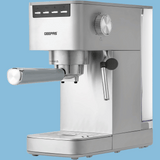 Geepas Espresso and Cappuccino Coffee Machine - 20 Bar Pressure Pump, E26 Platinum Series - GCM1415SS