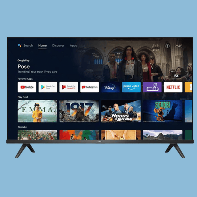TCL 40" Frameless Smart Android LED TV - Sleek & Modern Design - 40S4500