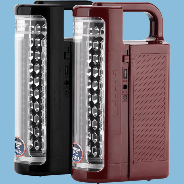 Geepas Rechargeable LED Lantern, Red & Black - Pack of 2 - GE5566