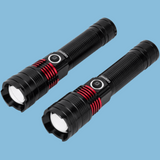 Geepas Rechargeable LED Flashlight Combo - High Brightness Flashlight - GFL4667