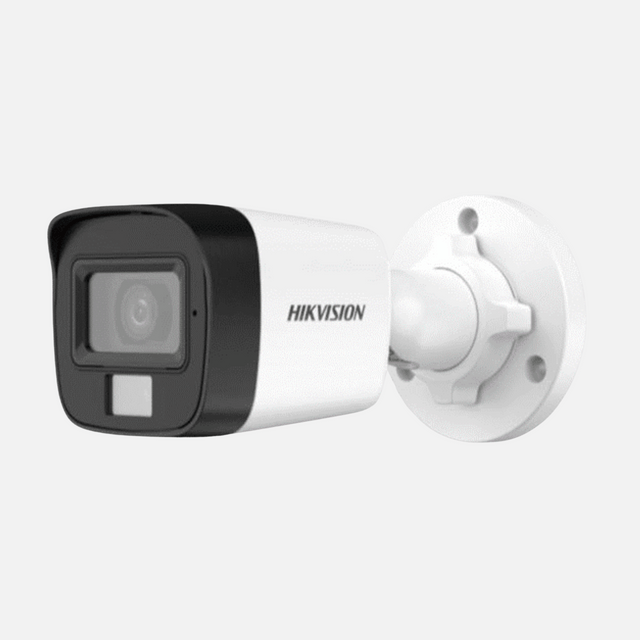 Hikvision 2 MP Smart Hybrid Light with ColorVu Fixed Mini Bullet Camera DS-2CE10DF0T-LPFS – 20 m Night Vision