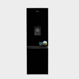 SPJ 429L Fridge, Bottom Mount Refrigerator with Dispenser Black Glass