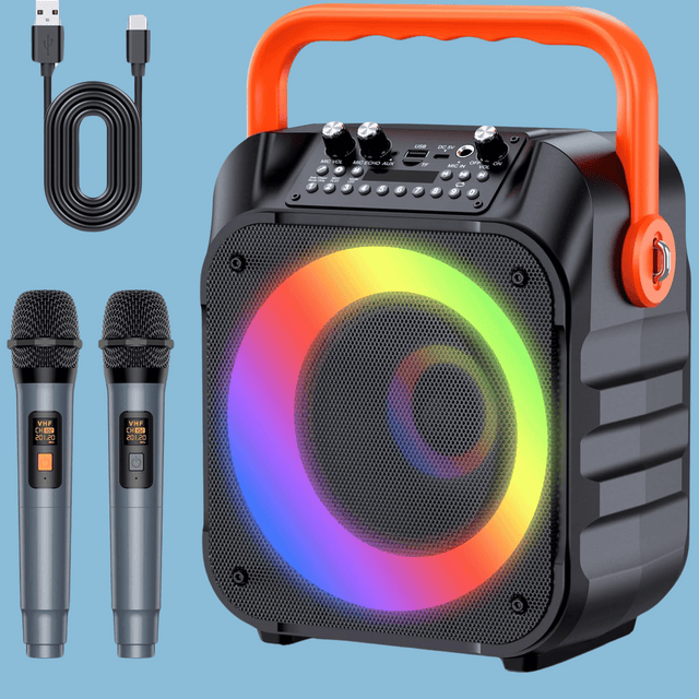 Smart Plus 15" Rechargeable Speaker with 2 Wireless Microphones - MPO115