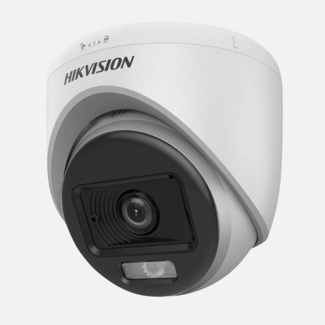 Hikvision 2 MP Smart Hybrid Light with ColorVu Indoor Fixed Turret Camera DS-2CE70DF0T-LPFS – 20 m Night Vision