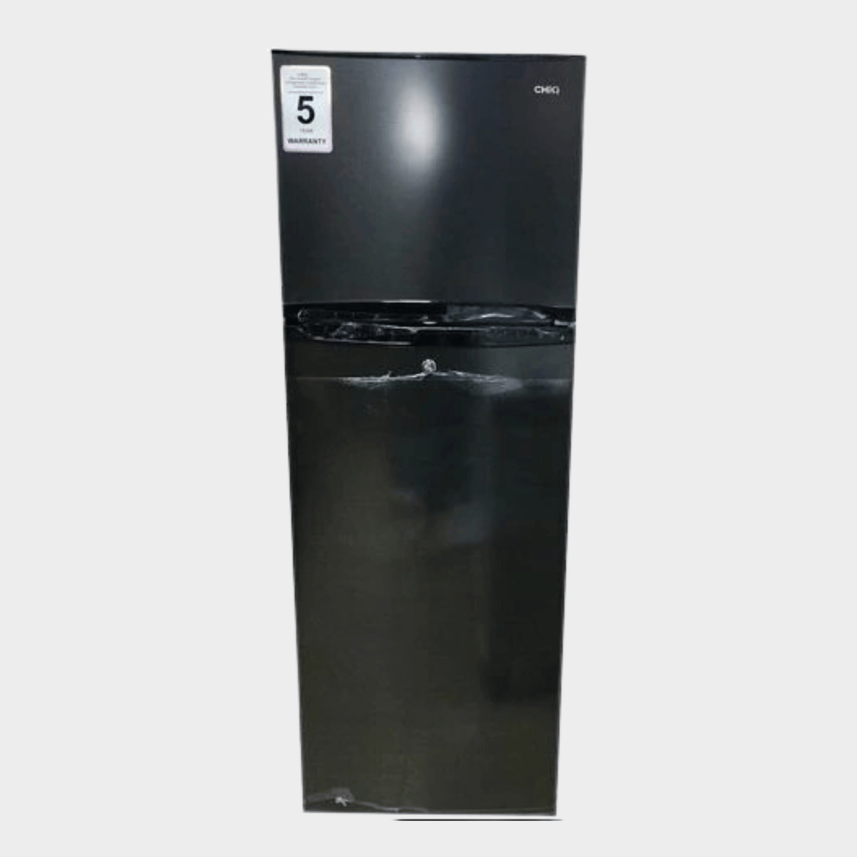 CHiQ 260L Fridge Top Mount Freezer Double Door Defrost Refrigerator CTM260DBIK3;– Black