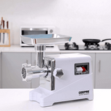Geepas Meat Grinder 1600W, 2kg/Min - Reverse Function, 3 Stainless Steel Cutting Plates - GMG1911