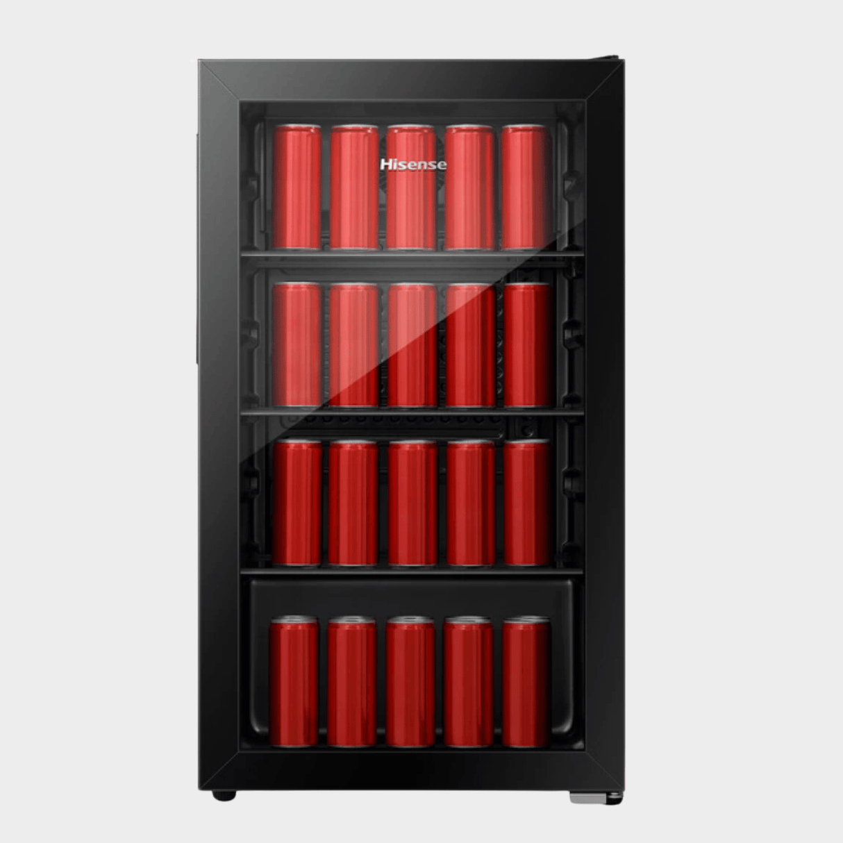 Hisense 94L Glass Door Beverage Cooler Refrigerator, Display Fridge Chiller – Black