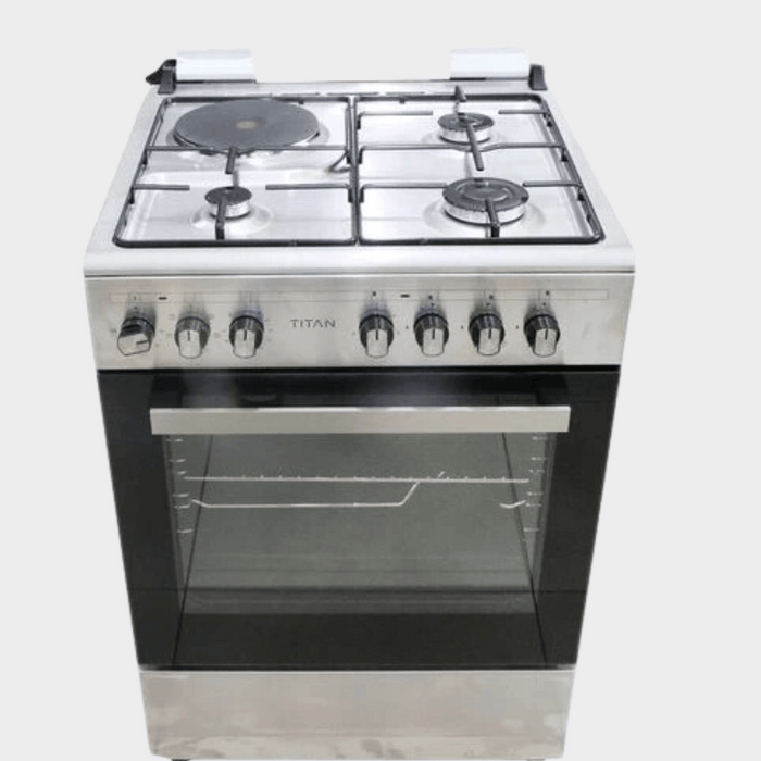 Titan 60x60cm Free Standing Cooker, 3 Gas + 1 Electric Plate - KWT Tech Mart Uganda