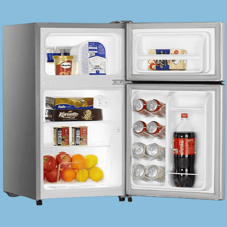 Hisense 120L Double-Door Fridge (Defrost) RD-12DR – Silver