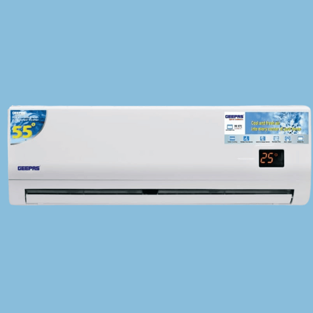 Geepas Split Air Conditioner, 1.5 Ton - HEPA Filter, Turbo Function, 360° Air Flow - GACS18025CU