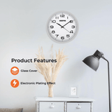 Geepas 36cm Round Wall Clock | Decorative Campagne GWC26016 - KWT Tech Mart Uganda