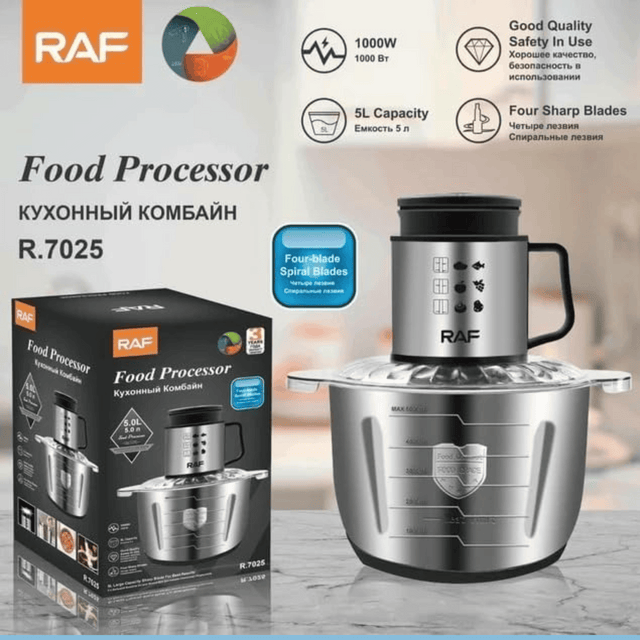 RAF 5L Food Processor, 1000W, Model R7025