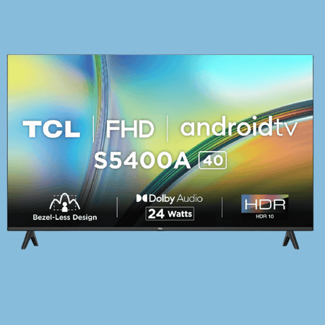 TCL 40" Frameless Smart Android LED TV - Sleek & Modern Design - 40S4500