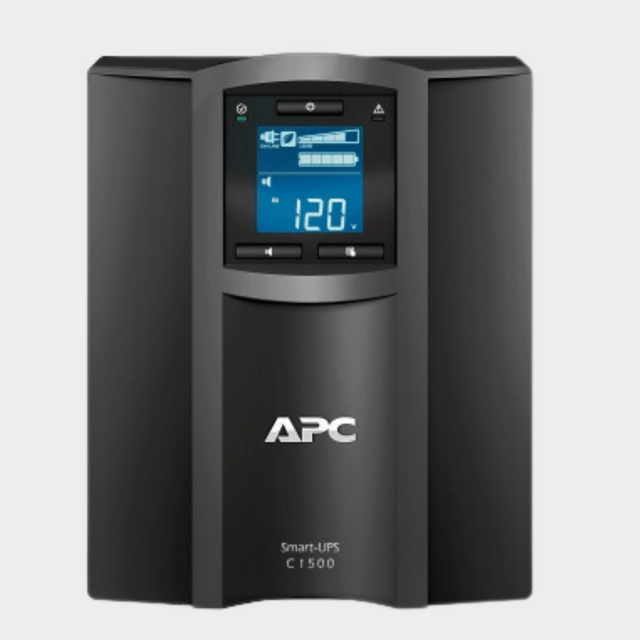 900W, 1.5kVA, APC Smart-UPS C SMC1500IC; Tower, 230V, 8x IEC C13 outlets, SmartConnect port, USB and Serial communication, AVR, Graphic LCD