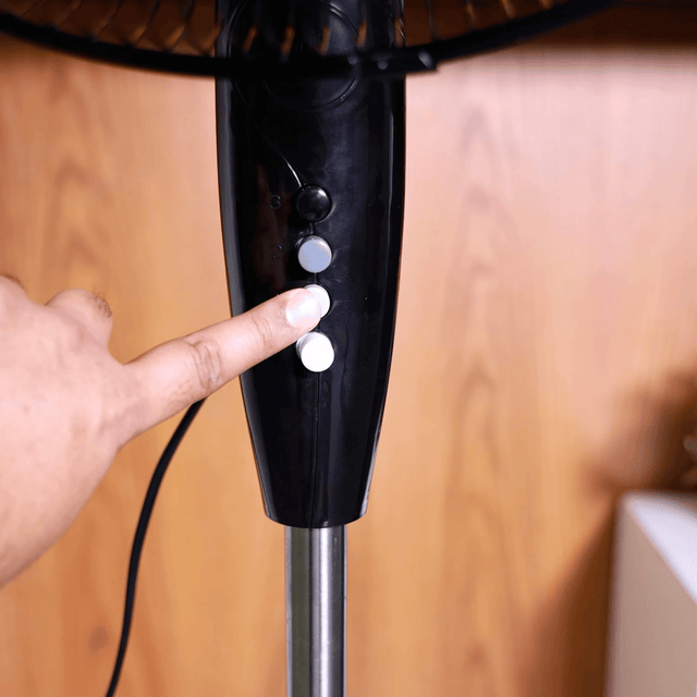 Krypton 16-inch Stand Fan with Remote, Black KNF6274 - KWT Tech Mart Uganda