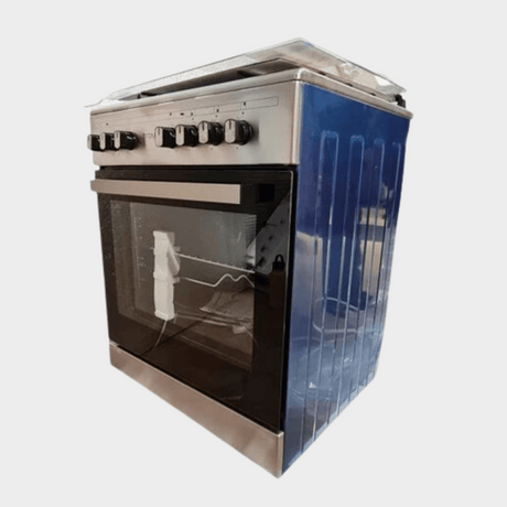 Titan 60x60cm Free Standing Cooker, 3 Gas Burners + 1 Electric Plate, Gas Oven & Grill – TN-FC6310XA – Silver