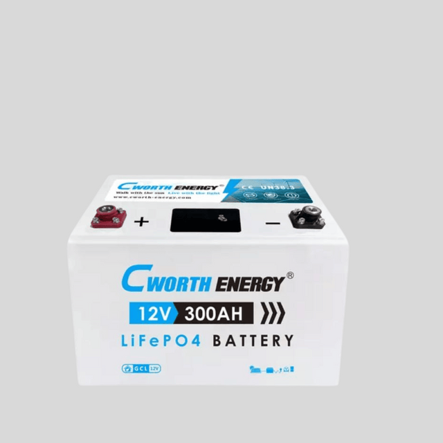 Cworth 3.84kWh 150Ah 12V Solar LiFePO4 Lithium Battery CE-GCL-12300