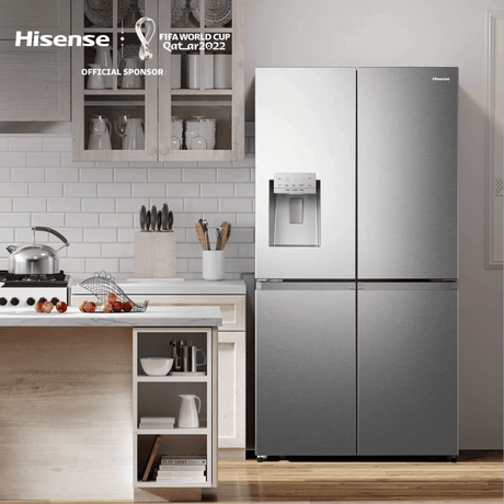 Hisense 720-Litre French Door Side by Side Fridge RC-72WC4SW1; With Ice & Water Dispenser, Frost Free Refrigerator – Silver