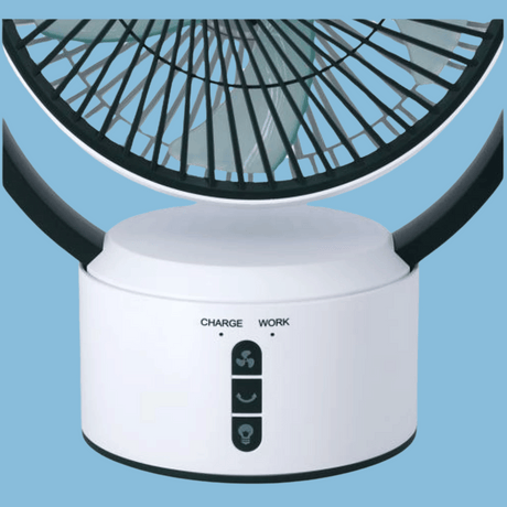 Krypton 8" Rechargeable Fan with LED Light - Portable Cooling - KNF6293N