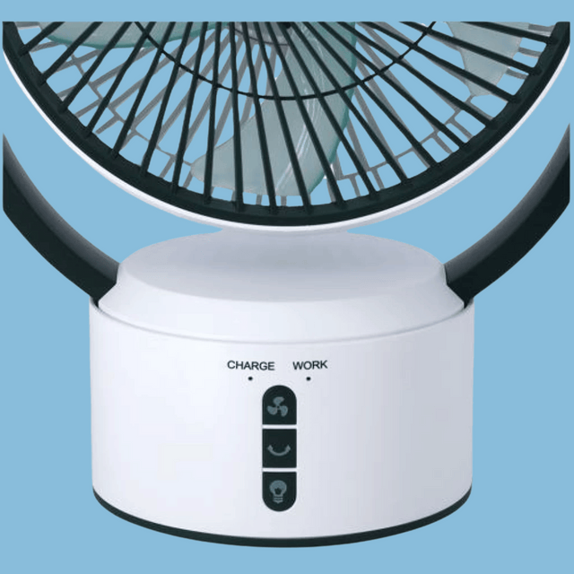 Krypton 8" Rechargeable Fan with LED Light - Portable Cooling - KNF6293N