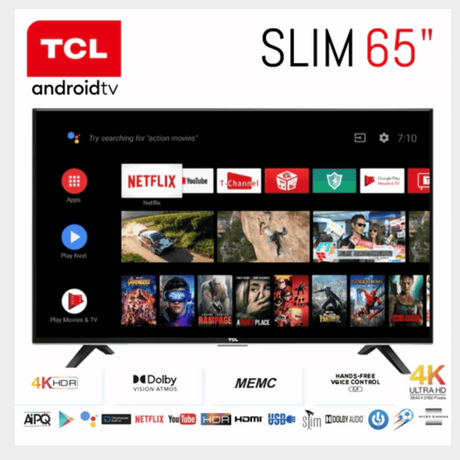 TCL 65" Frameless Smart Android LED TV