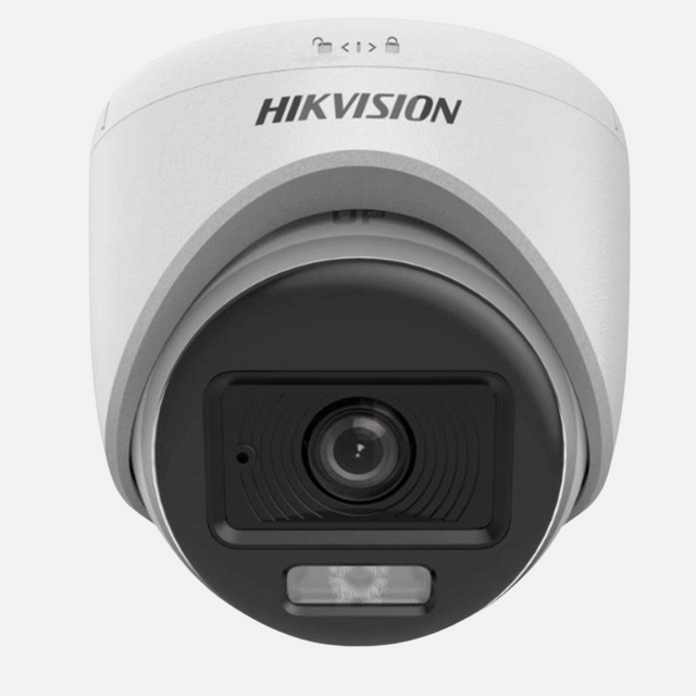Hikvision 2 MP Smart Hybrid Light with ColorVu Indoor Fixed Turret Camera DS-2CE70DF0T-LPFS – 20 m Night Vision