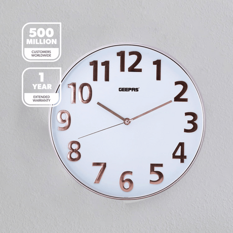 Geepas 3D Wall Clock Gold GWC26013