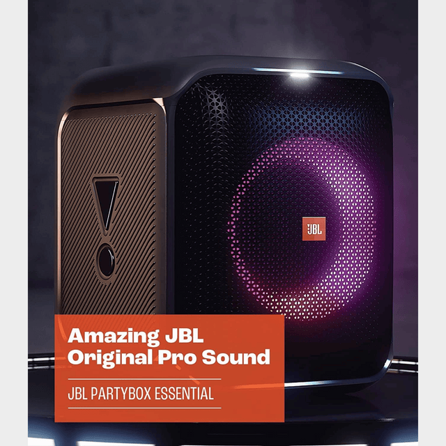 JBL Partybox Encore Essential, 100W Sound, Light Show, Black