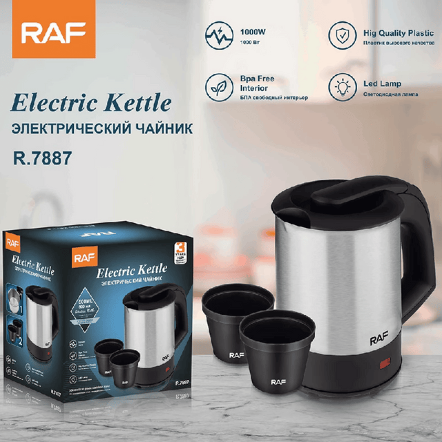 RAF 0.5L Kettle with 2 Cups, 1000W, Model R7877