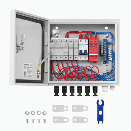 Felicity DC String Combiner 6-to-1, 6-Input, 1-Output, 100A, DC 500V