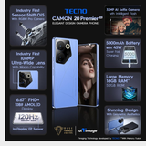 Techno Camon 20 Premier – 8GB RAM, 128GB, 5000mAh, 6.67"