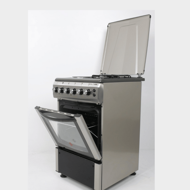 KLASS 50x60cm Free Standing Cooker, 3 Gas + 1 Electric Black