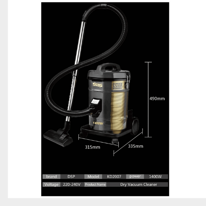 DSP 21L Vacuum Cleaner, Dry Only, 1400W, KD2007