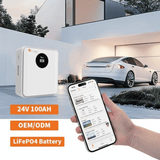 Felicity 25.6V 100Ah (2.56kWh)  Lithium LiFePO₄ Battery FLA24100, 2000W Output, 6000 Cycles