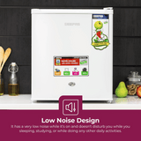 Geepas 60L Single Door Refrigerator - Compact & Energy Saving, GRF654WPEN