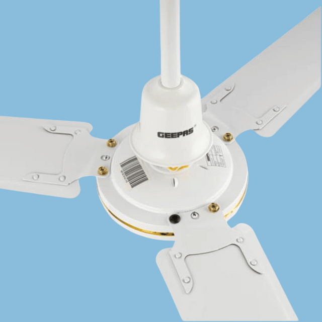 Geepas 56" Ceiling Fan - Double Ball Bearing, 3-Speed, 290 RPM - GF9428