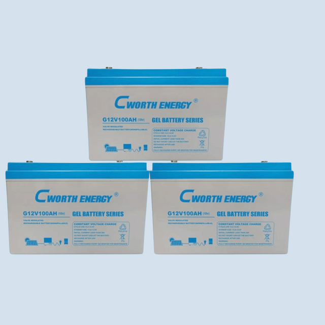 Cworth 12V 100Ah Deep Cycle GEL Battery, G-12V 100AH