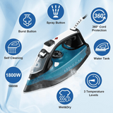 Hisense Steam Iron 1800W - 250ML Water Tank, Model HS28SIWES1 (White)