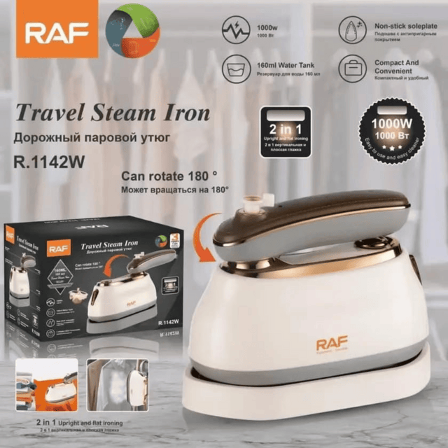 RAF 1000W Travel Steam Iron, Model R1142