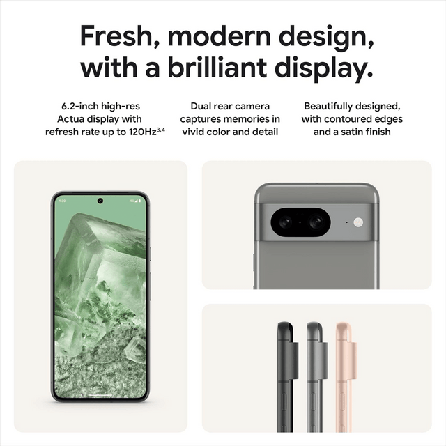 Google Pixel 8 – 8GB RAM, 128GB ROM, 50MP, 4575mAh – Black