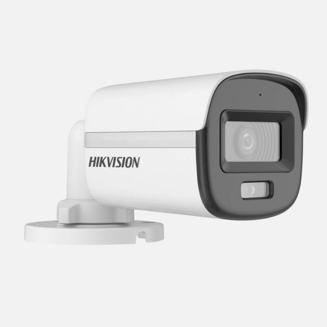 Hikvision 2 MP Smart Hybrid Light Audio Fixed Mini Bullet Camera DS-2CE16D0T-LPFS – 25 m Night Vision