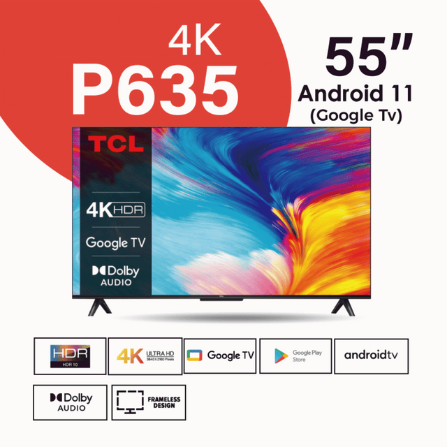 TCL 55" Frameless Smart Android LED TV