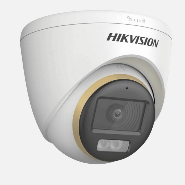 Hikvision 2 MP ColorVu Dual-light Fixed Turret Camera DS-2CE72DF3T-LFS – 40 m Night Vision  (Motion-Detection Alerts)