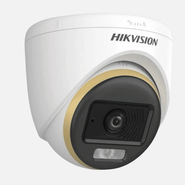 Hikvision 2 MP ColorVu Dual-light Indoor Fixed Turret Camera DS-2CE70DF3T-LPFS – 20 m Night Vision (Motion-Detection Alerts)