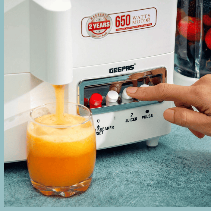 Geepas 650W 4-in-1 Food Processor, Blending, Mincing, Milling GSB6147 - KWT Tech Mart Uganda