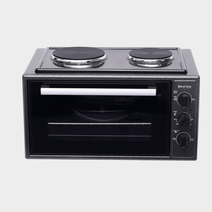 Blueflame 45L Electric Mini Oven, 2 Hot Plates Black 45302-L - KWT Tech Mart Uganda