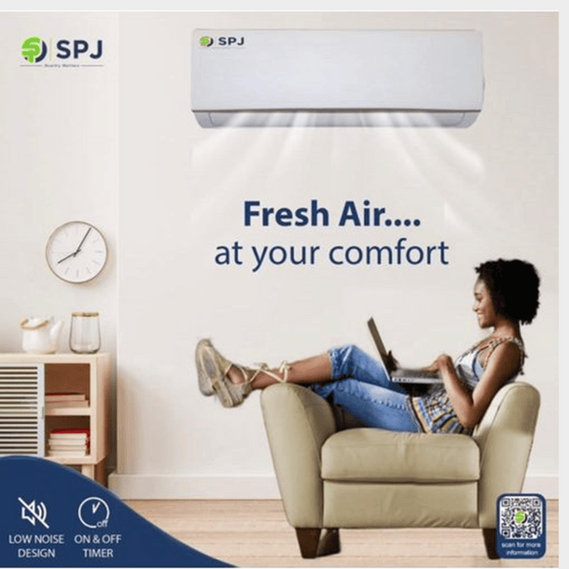 SPJ 12000 BTU Wall Split Air Conditioner – R410a, White